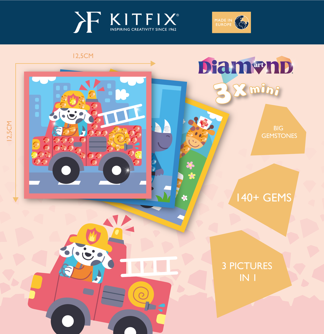 Kleine Helfer 3-in-1 Diamond Art Bastelset